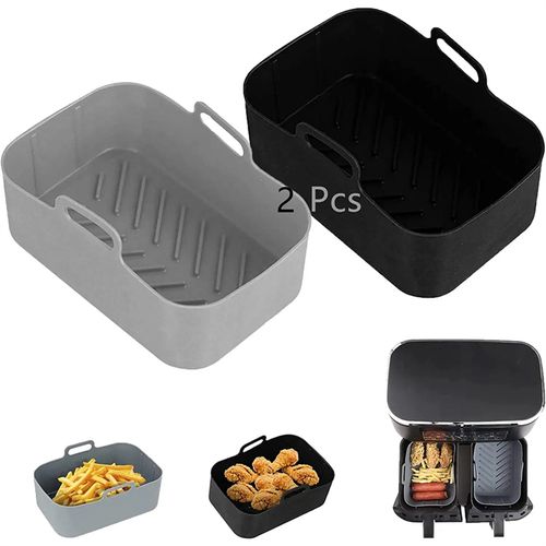  2 PCS Air Fryer Silicone Liners Rectangular for Ninja