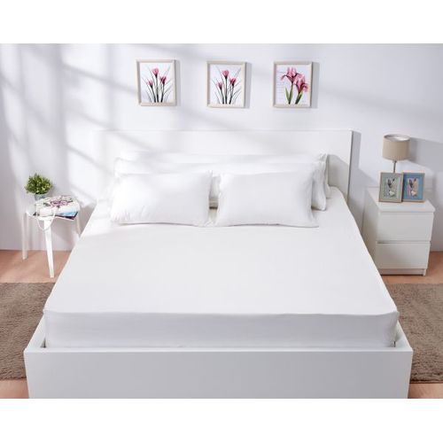 Buy Fitted Bed Sheet – 100% Egyptian Cotton - White in Egypt