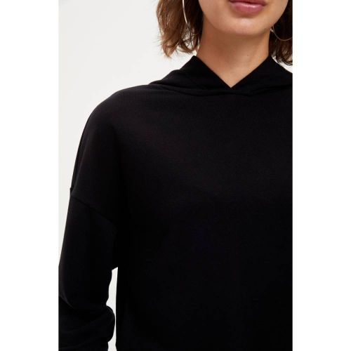 product_image_name-Defacto-Woman Hooded Loose Fit Sweat Shirt - Black-4