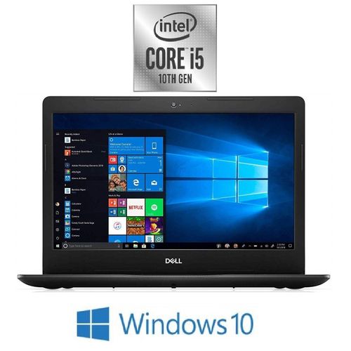 DELL Inspiron 14-3493 Slim Laptop - Intel 10th Gen Core I5-1035G4 - 8GB RAM - 1TB HDD + 128 SSD - Intel Iris Plus Graphics G4 - 14 Inch - Windows 10 - Black