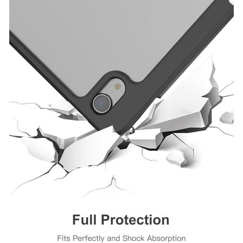 product_image_name-Generic-Case for iPad Air 11 2025 (7th Generation) M3 11-Inch 2025, TPU Shockproof Border and Translucent PC Frosted Back Case Cover Protective Case with Pen Holder - Black, PC-6