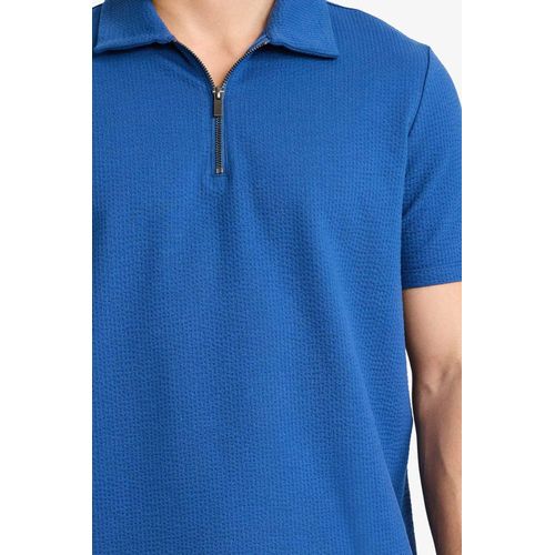 product_image_name-Defacto-Fermuarlı Yaka Kısa Kollu Polo Tişört-4