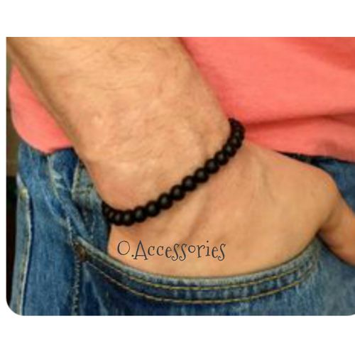 Buy O Accessories Bracelet Onyx Black Matte in Egypt