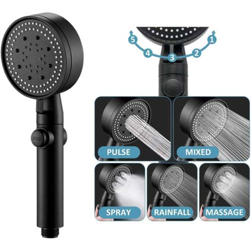 product_image_name-Generic-سماعة دش يدوية (سماعة دش سوداء يد 5 نظام مع مفتاح إيقاف)-3