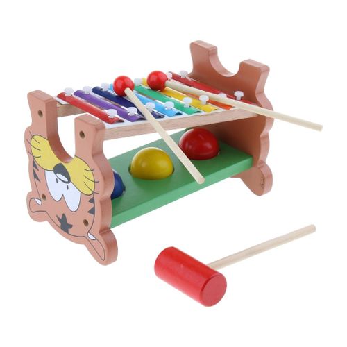 Buy Kids Early Education Xylophone & Hammer Ball Musical Instrument Wooden in Egypt