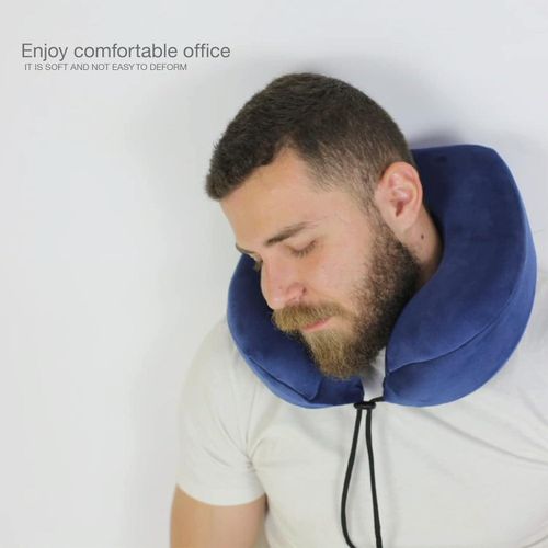 product_image_name-Generic-وسادة رقبة ميموري فوم على شكل U لدعم الرقبة لون أزرق غامق-5