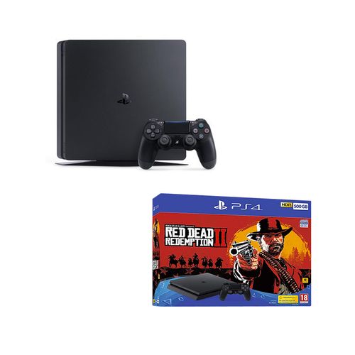 تسوق بلاي ستيشن 4 سليم منصة ألعاب 500 جيجا بايت أسود Red Dead لعبة Redemption 2 اونلاين جوميا مصر