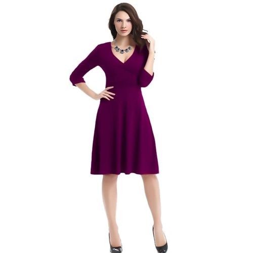 Fg Mauve Casual Short Pleated Dress @ Best Price Online | Jumia Egypt