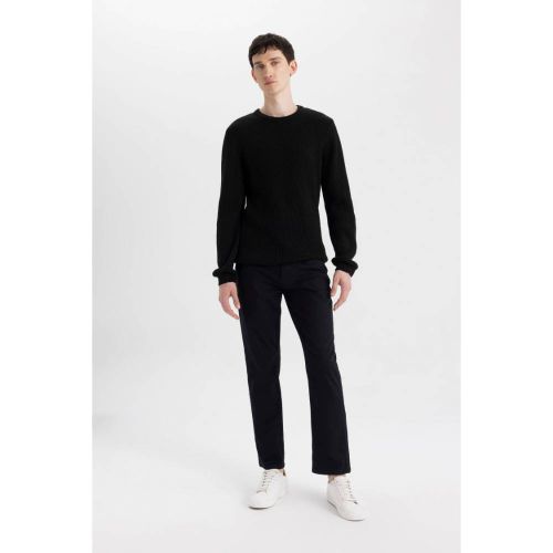 product_image_name-Defacto-Man Crew Neck Standart Fit Pullover - Black-4