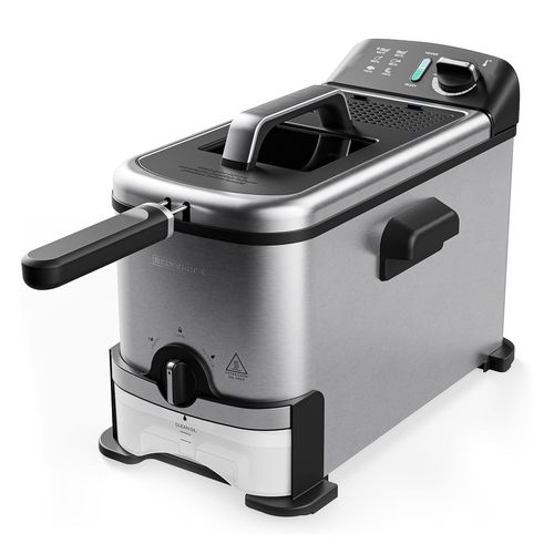 product_image_name-Heinrichs-HEINRICH'S Fryer 3 liter 2000W, Stainlessteel Strong, Easy up to 190 'C,Robust Stainless Steel Housing, None Steak Coating, Oil Filter System incl Adjustable Thermostate. light Indicator-1