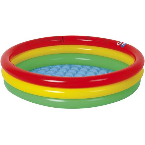 Buy Ji Long Inflatable Colorful 3-ring Kidde Pool 100x22 Cm No: 17218 in Egypt