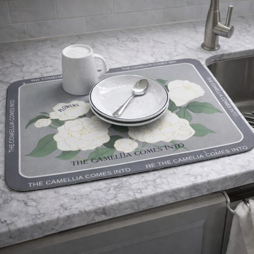 product_image_name-Generic- حصيرة تجفيف أدوات المائدة  مزينة بشكل الزهور  30 سم * 40 سم-5