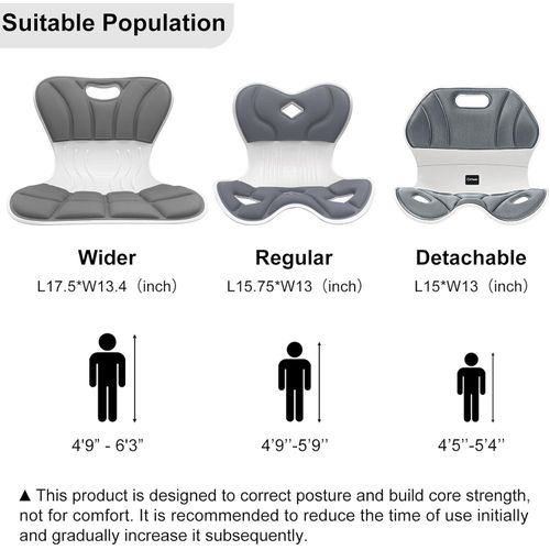 product_image_name-Generic-Ergonomic Back Support for Office Chair, Chsir Back Support for Good Posture Correction for Women, Lumbar Suppor for Floor Seat, Perfect for Home, Work, Office Silver-6