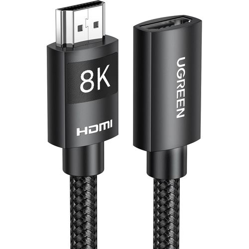UGREEN 8K HDMI Extension Cable 48Gbps HDMI Extender Cord Support 8K 60Hz 4K 120Hz HDMI 2.1 Male to Female Adapter Compatible with MacBook Pro 2021 PS5 Xbox Series X Roku TV UHD TV Blu ray 3.3FT 40447