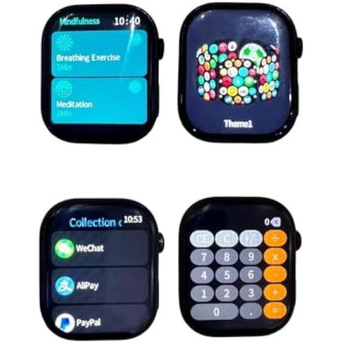 product_image_name-Generic-ساعة Wisme WS10-6 MAX الذكية، شاشة Super AMOLED مقاس 2.2 بوصة، تحكم بالإيماءات، نظام تحديد المواقع العالمي (GPS)، مكالمات، متتبع لياقة بدنية، قياس معدل ضربات القلب، حالة الطقس، كاميرا، موسيقى، 3 أحزمة، متوافقة مع نظامي iOS وأندرويد، للرجال والنساء-3