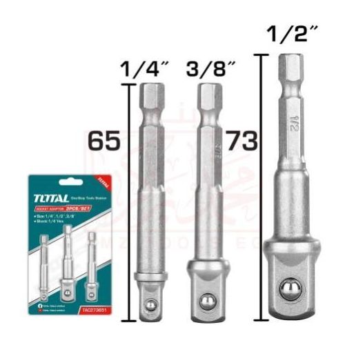 product_image_name-TOTAL-TAC273651 Socket Adapter Set 3 Pieces-2
