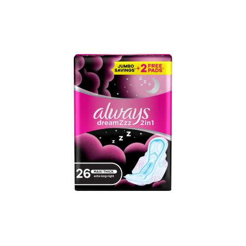 اشتري Always Soft Night Maxi thick Clean & Soft Extra Long - Night Sanitary Pads 26 Pieces في مصر