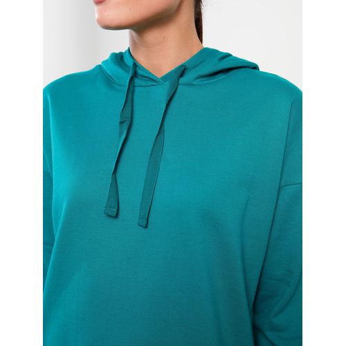 product_image_name-LC Waikiki-Hooded Plain Long Sleeve Oversize Women's Sweatshirt Tunic-5