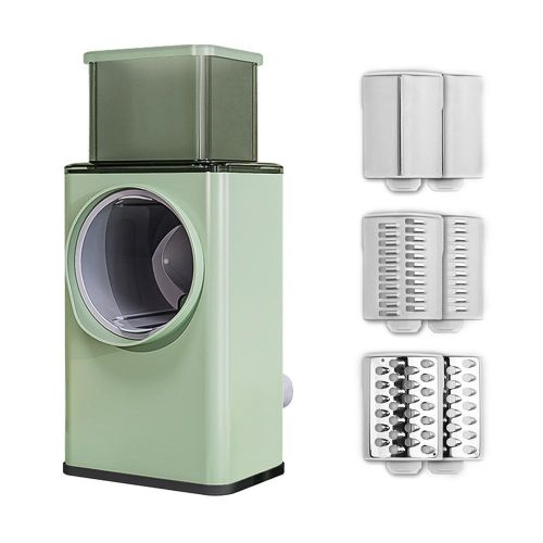 Rotary Cheese Grater -Manual Vegetable Slicer with Stainless Steel