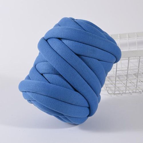 Chunky Yarn Super Soft Chunky Tube Yarn for Arm Knitting Crochet Blanket  Pet Bed Blue