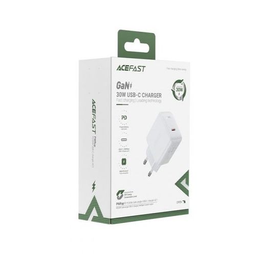 A21 30W USB-C Fast Wall Charger PD3.0 - White - Acefast - جوميا مصر