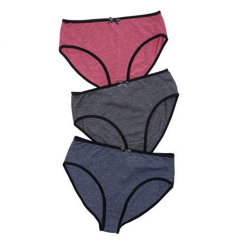 Mesery Bundle OF Three Brief Smooth Cotton Hipster Panties @ Best