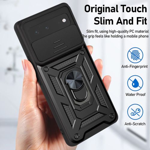 For Google Pixel 6a Case Ring Kickstand Armor Phone Cover with