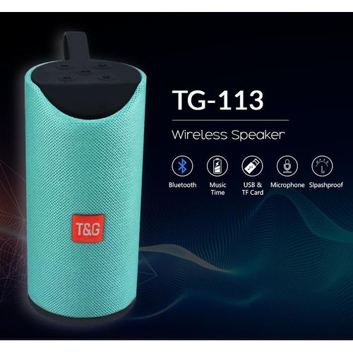 TG Speaker Bluetooth Wireless Waterproof Bluetooth Speaker 10w Mp3 AUX USB FM Radio -  Green