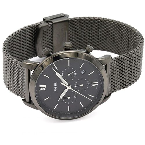 Fossil Neutra Chronograph Smoke Stainless Steel Mesh Watch FS5699