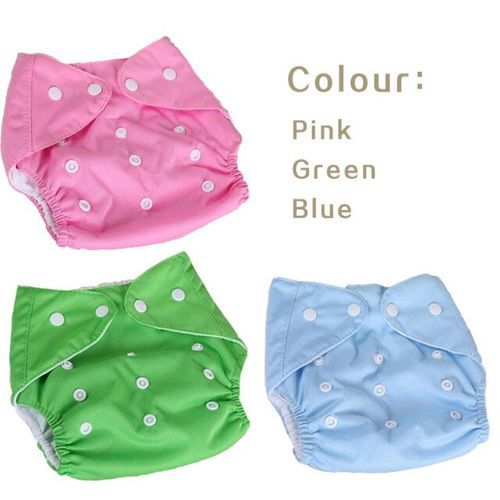 Buy Adjustable And Reusable Diaper - Green & Blue&Pink - 3 Pieces in Egypt