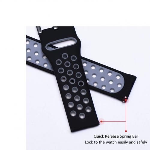 product_image_name-Generic-Strap Breathable 22mm For Honor Watch Magic 2 46mm - Black / Gray-2