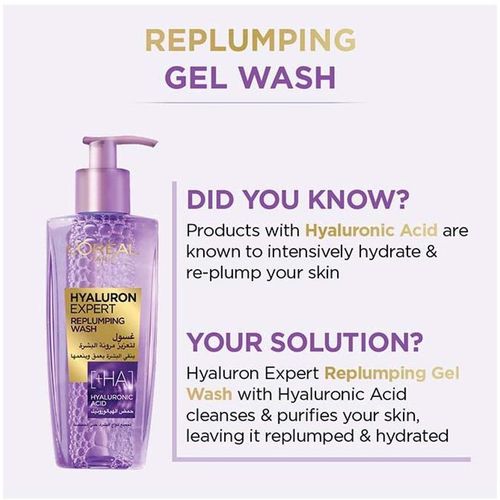 LOreal Paris Hyaluron Expert Gel Wash - 200ml