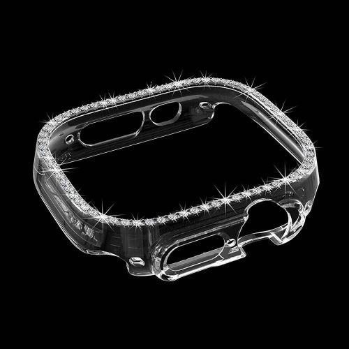 product_image_name-Generic-متوافق مع Apple Watch Ultra 2 / Apple Watch Ultra 49mm غطاء ألماسي لامع مع الإطار الواقي للنساء والفتيات غطاء إكسسوارات ساعة ذكية مرصع بالكريستال (شفاف)-5