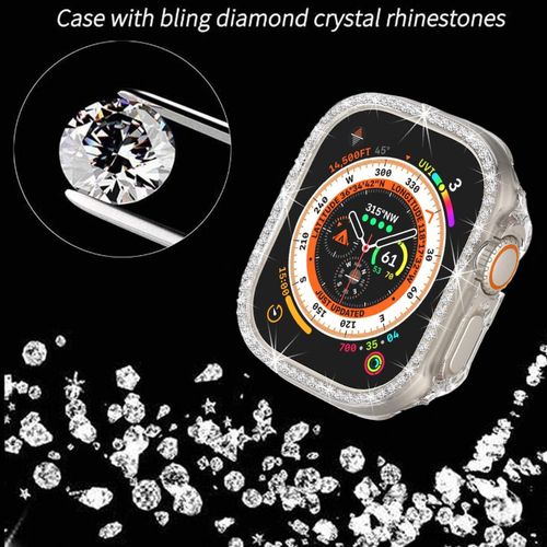product_image_name-Generic-متوافق مع Apple Watch Ultra 2 / Apple Watch Ultra 49mm غطاء ألماسي لامع مع الإطار الواقي للنساء والفتيات غطاء إكسسوارات ساعة ذكية مرصع بالكريستال (شفاف)-7