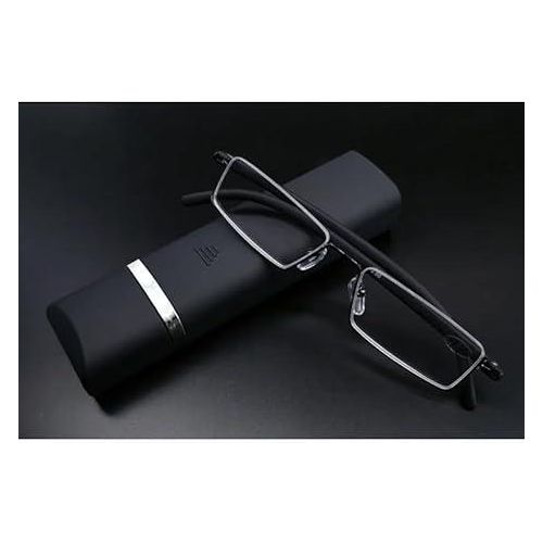 product_image_name-Generic-نظارات قراءة معدنية بنصف إطار للجنسين مقاس +1.00 مقاومة للضوء الأزرق مصممة للراحة والأناقة، مصممة بشكل عصري يناسب معظم أشكال الوجه، مع عدسات عالية الوضوح تساعد على تقليل إجهاد العين-5