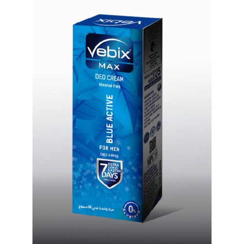 Buy Vebix Deodrant Cream Blue Active - 25 Ml in Egypt