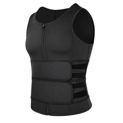 Generic Men Sauna Suit Sweat Vest Waist Trainer Body Shaper Tank