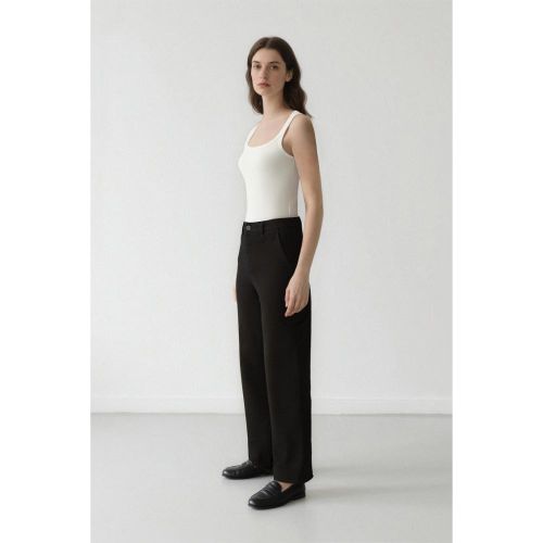 product_image_name-Defacto-Woman Straight Trousers - Black-3