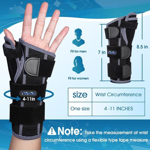 product_image_name-Generic-Wrist Brace with Thumb Spica Splint - Adjustable Thumb Wrist Support for Arthritis, Sprains, Tendonitis, Ligament Injury, Carpal Tunnel, De Quervain's Tenosynovitis and Sports Protection fit Women &-5
