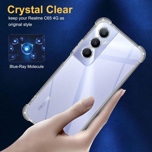product_image_name-Generic-غطاء متوافق مع Realme C65 4G، مقاوم للصدمات مع وسادة حماية هوائية، حماية كاملة، غطاء نحيف جدًا من السيليكون الناعم TPU - شفاف-2
