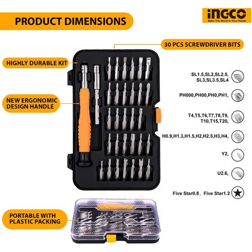 اشتري Ingco 32 Pcs Precision Screwdriver Set (HKSDB0328) في مصر