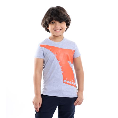 اشتري Diadora Boys Printed Cotton T-Shirt -BlueSky في مصر