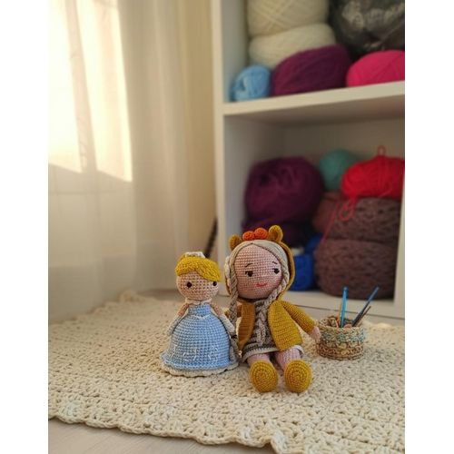 Two amigurumi dolls Cinderella and Elena- handmade