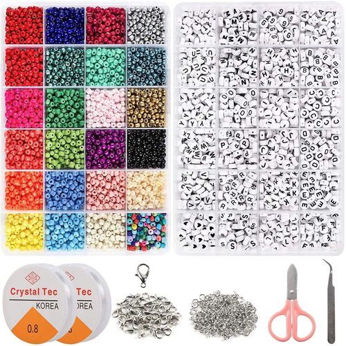 Generic 4mm Beads For Bracelets Making Kit, Alphabet Kit For