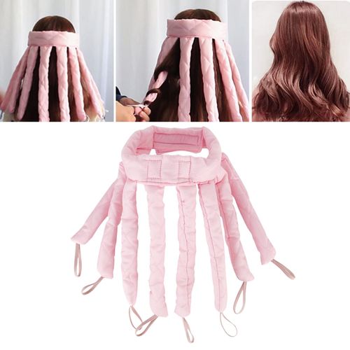 Generic Heatless Hair Curlers Non Damaging Hair Hair Pink For