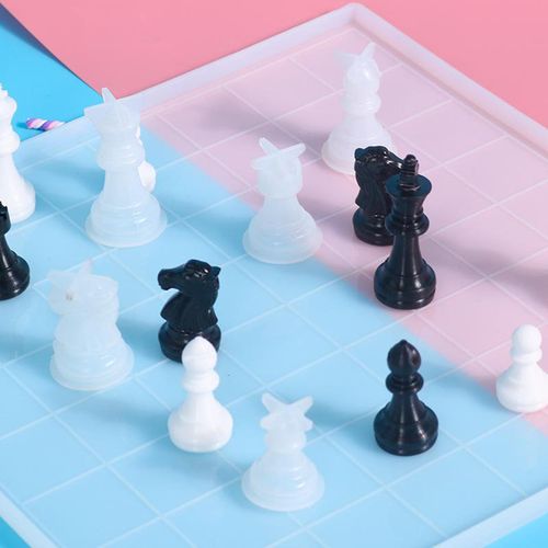 Silicone Resin Chess Piece SINGLE Molds - Make Chess Game Pieces