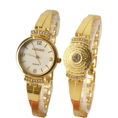 product_image_name-Generic-مجموعة إكسسوارات نسائية فاخرة – ساعة ذهبية أنيقة مع سوار لامع-3