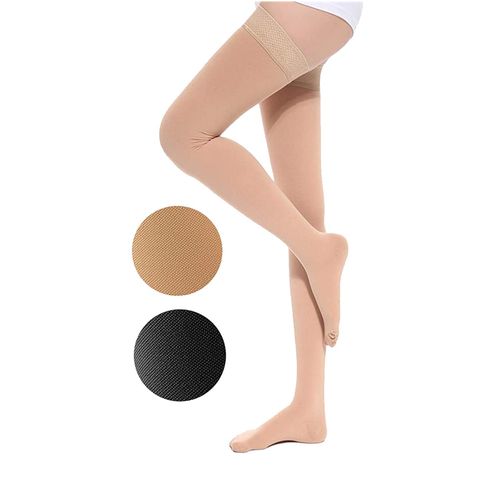 Generic (Beige)2pcs 20-30mmHg Thigh High Compression Stockings