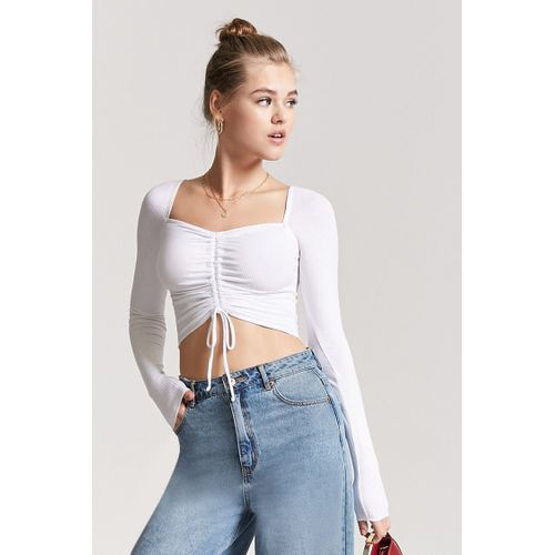 forever 21 white crop top