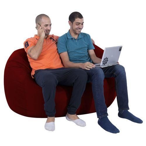 product_image_name-Penguin- 2In1 Bean Bag Waterproof - 110*100 - Dark Red-2